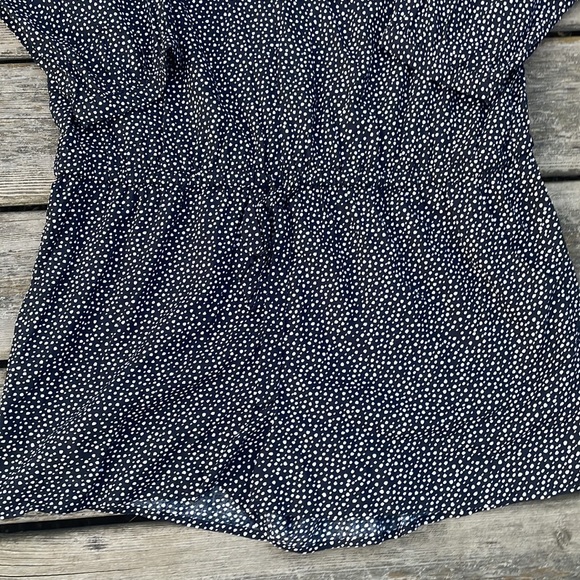 NWT Banana Republic Womens One Piece Shorts Romper  Polka Dot Long Sleeve - Picture 6 of 8